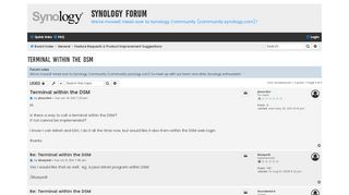 
                            4. Terminal within the DSM - Synology Forum