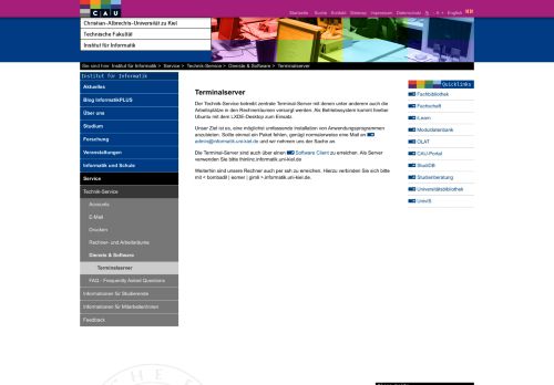 
                            4. Terminalserver - Institut für Informatik - Uni Kiel