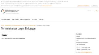 
                            6. Terminalserver Login: Einloggen GESIS - Gesellschaft für ...
