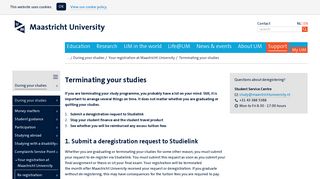 
                            9. Terminating your studies - Maastricht University