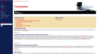 
                            5. Termination Life Event - infolink.ti.com - Texas Instruments