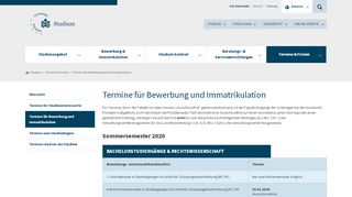 
                            10. Termine für Bewerbung und Immatrikulation - Universität Potsdam