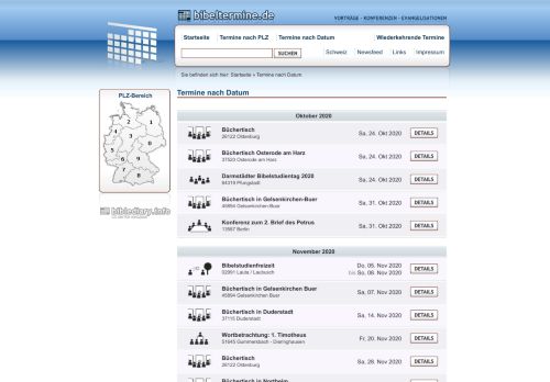 
                            9. Termine nach Datum | www.bibeltermine.de