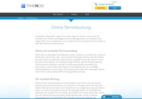 
                            13. Termine online buchen mit Terminplaner-Software | Timendo