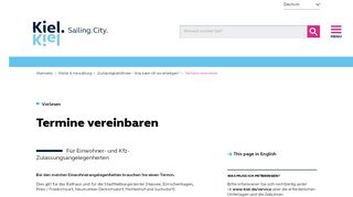 
                            3. Termine vereinbaren für Einwohnermeldeangelegenheiten in Kiel