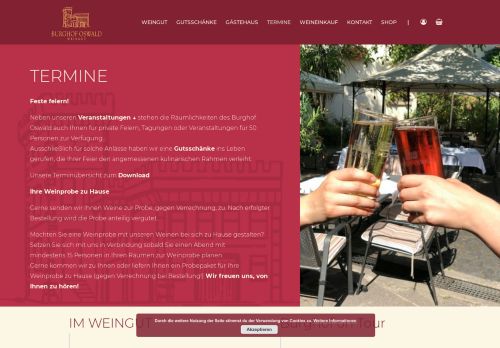 
                            4. Termine – Weingut Burghof Oswald