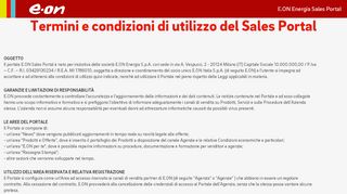 
                            7. Termini e condizioni di utilizzo del portale Sales Portal | E.ON Sales ...