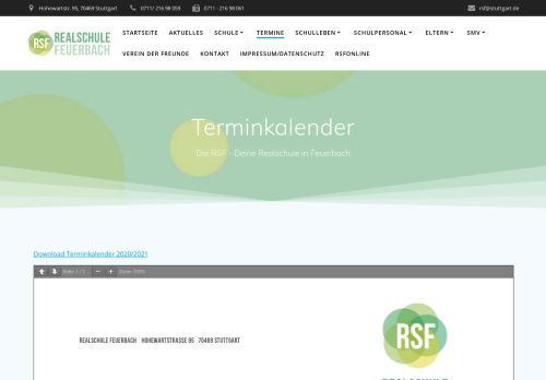 
                            13. Terminkalender – RSF – Realschule Feuerbach