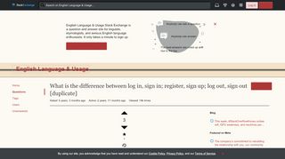 
                            8. terminology - What is the difference between log in, sign in ...