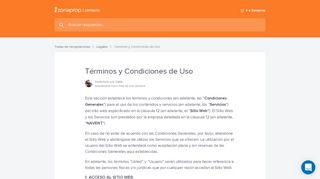 
                            8. Términos y condiciones - ZonaProp