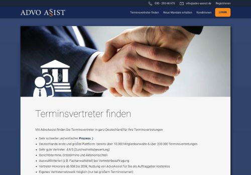 
                            6. Terminsvertretung | AdvoAssist