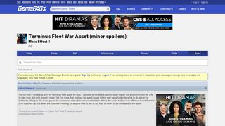 
                            10. Terminus Fleet War Asset (minor spoilers) - Mass Effect 3 Message ...