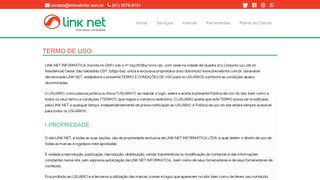 
                            4. Termo de Uso - Link Net - Planos de Internet