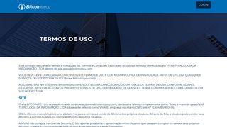 
                            9. Termos de uso - Bitcointoyou