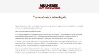 
                            12. Termos de uso - Mulheres Bem Resolvidas — Toque Feminino