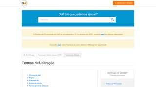 
                            3. Termos de Utilização – OLX Portugal