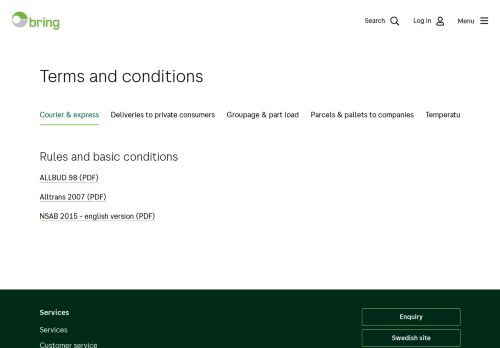 
                            6. Terms and conditions - bring.se/english