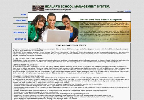 
                            12. Terms and Conditions || Edalaf's school management system