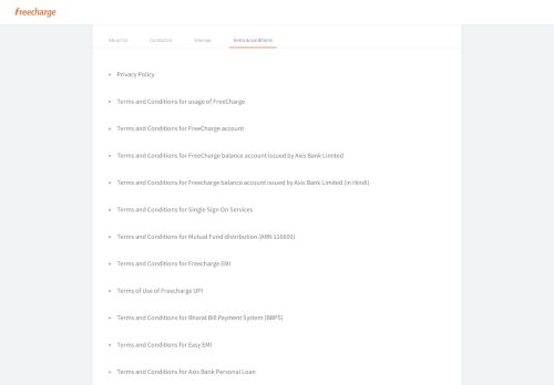 
                            6. Terms and Conditions | FreeCharge