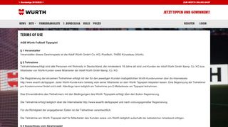 
                            6. terms and conditions - JETZT TIPPEN UND GEWINNEN! - Adolf Würth ...