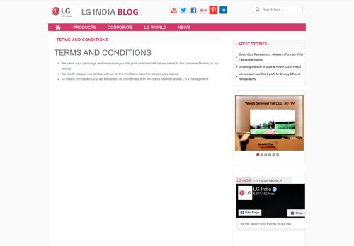 
                            13. Terms and Conditions | LG INDIA (Blog)