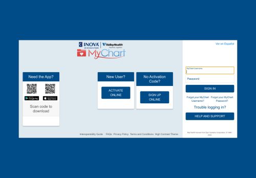 
                            9. Terms and Conditions - MyChart - Login Page - Inova