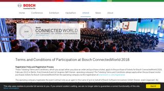 
                            5. Terms and Conditions of Participation at Bosch ConnectedWorld 2018