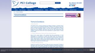 
                            3. Terms and Conditions - PCI College