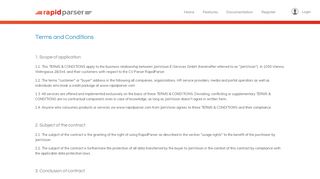 
                            7. Terms and Conditions - RapidParser