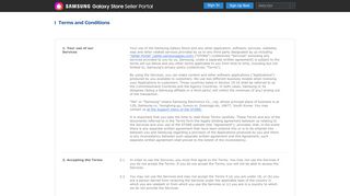 
                            3. Terms and Conditions - SAMSUNG Galaxy Apps Seller Office
