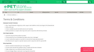 
                            4. Terms & Conditions| ePETstore Online South Africa