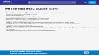 
                            12. Terms & Conditions of the EF Education First offer | ESNcard