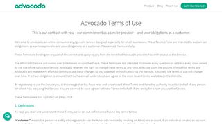 
                            3. Terms of Service - Advocado - Cloud Loyalty Software For Your ...