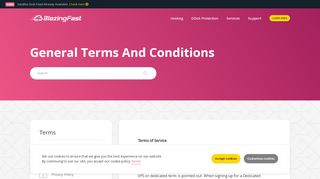 
                            3. Terms of Service - BlazingFast | Your reliable hosting