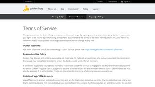 
                            8. Terms of Service | Golden Frog