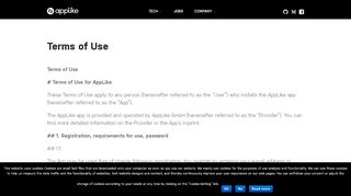 
                            8. Terms of Use – AppLike