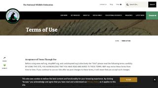 
                            13. Terms of Use | National Wildlife Federation
