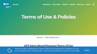 
                            12. Terms of Use & Policies - AFS Malaysia