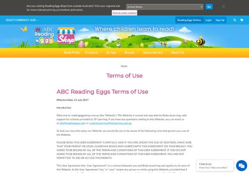 
                            13. Terms of Use | Reading Eggs Shop