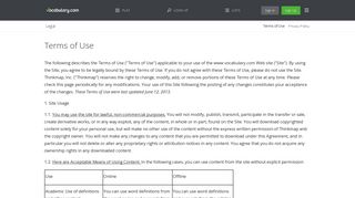 
                            4. Terms of Use : Vocabulary.com