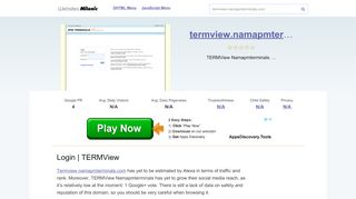 
                            6. Termview.namapmterminals.com website. Login | TERMView.