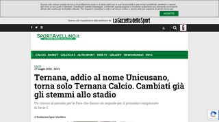 
                            10. Ternana, addio al nome Unicusano, torna solo Ternana Calcio ...