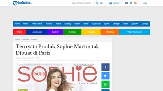 
                            10. Ternyata Produk Sophie Martin tak Dibuat di Paris - Tribun Kaltim