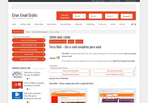 
                            13. Terra mail login - Criar Email Grátis