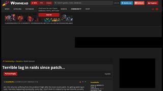
                            10. Terrible lag in raids since patch... - WoW General - Wowhead Forums