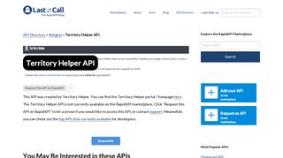 
                            12. Territory Helper API (Overview, Documentation & Alternatives ...