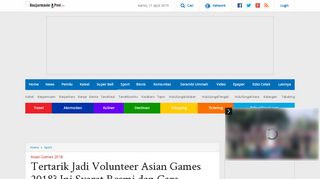 
                            5. Tertarik Jadi Volunteer Asian Games 2018? Ini Syarat Resmi dan ...