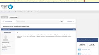 
                            12. Tesco mobile top up through Tesco Clubcard boost - Boards.ie