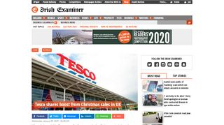 
                            9. Tesco shares boost from Christmas sales in UK | Irish Examiner
