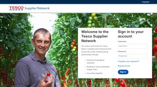 
                            11. Tesco Supplier Network: Log in to the site